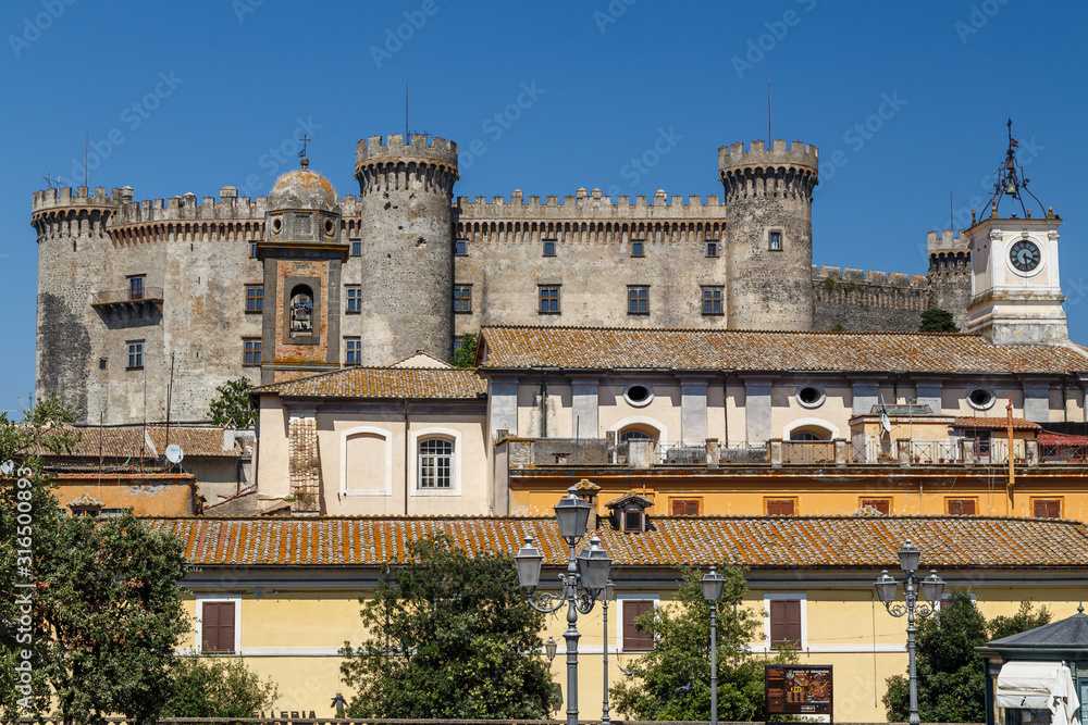 BRACCIANO / ITALY - JULY 2015: View to medieval castle of Bracciano, Italy
