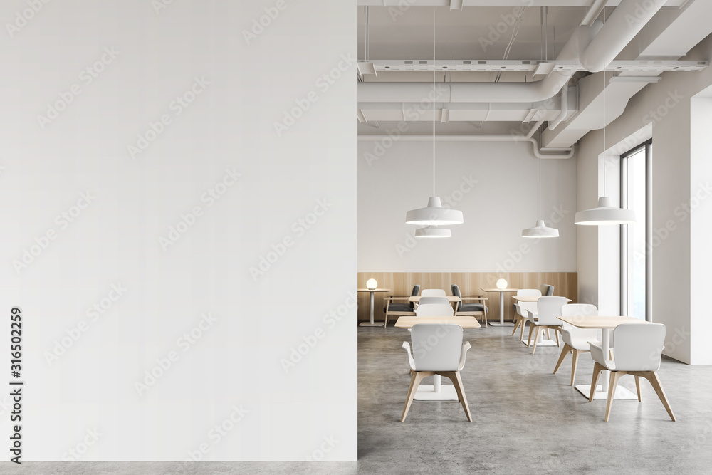 Industrial style pub interior with mock up wall Industrial style pub interior with mock up wall