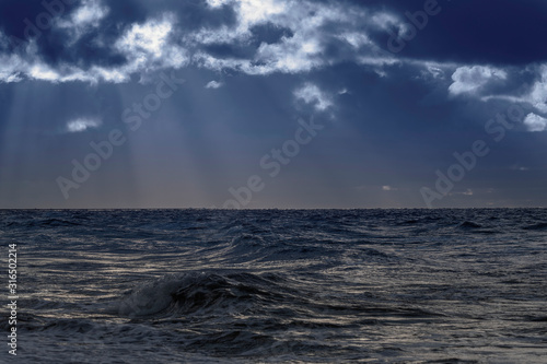Stormy Baltic sea in winter time.