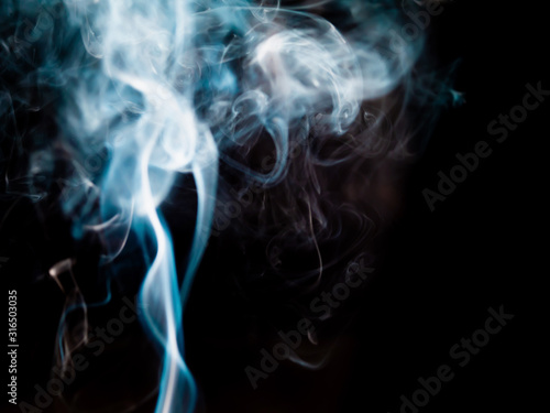 Fototapeta Naklejka Na Ścianę i Meble -  smoke texture  on black background