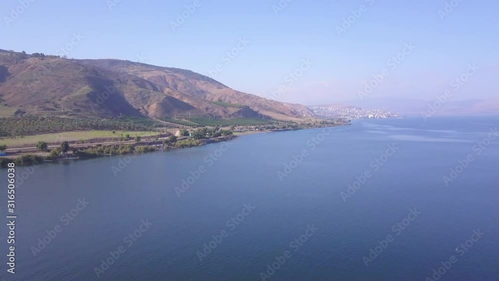 Sea of Galilee in Tiberias, Israel Kinnereth Lake. Sea of Galilee in Tiberias, Israel Kinnereth Lake.
