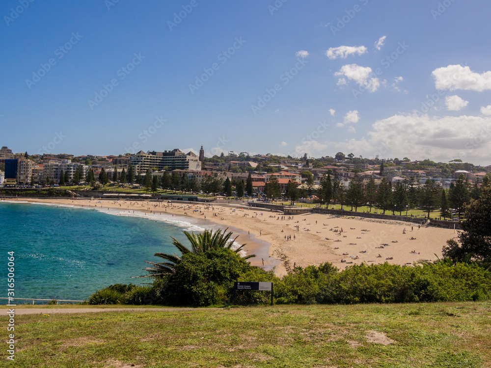 Beautiful sands at Coogee Beach, Sydney, South Australia