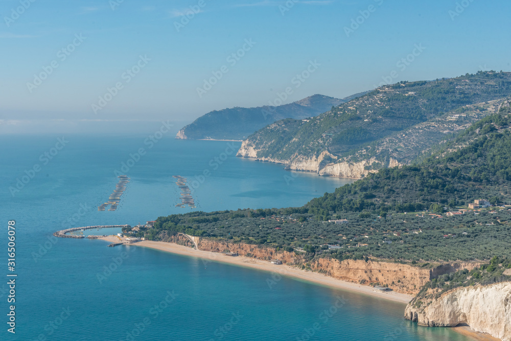 Coastline on the Southern Adriatic Sea in Italy