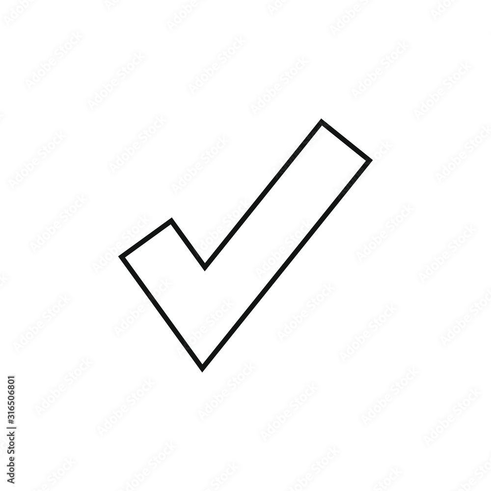 check vector icon with simple shapes check vector icon with simple shapes