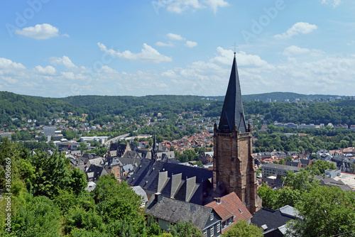 Altstdtpanorama von Marburg an der Lahn
