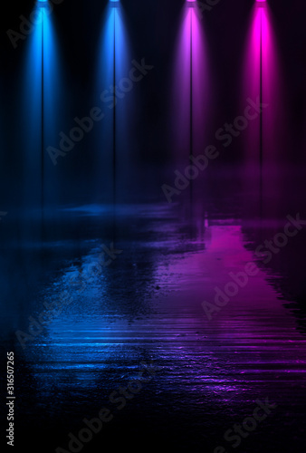 Wet asphalt, reflection of ...
