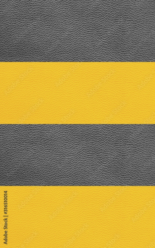 Genuine Leather. Two colors. Black and yellow. Graphite and gray. Leather texture material. Genuine Leather. Two colors. Black and yellow. Graphite and gray. Leather texture material.