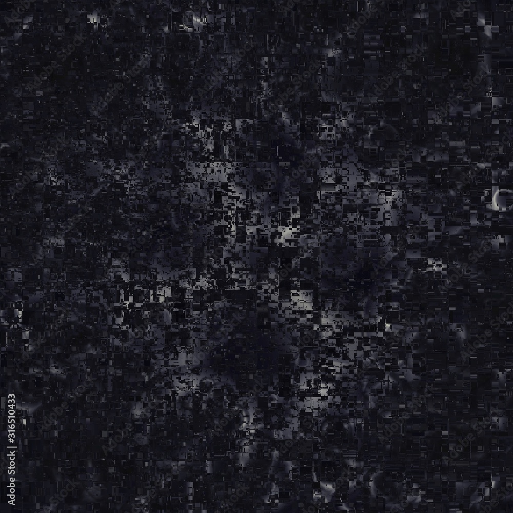 Abstract textured dark black surface background. Fantastic & futuristic background design. Ideal for product display, stage, web banner, virtual reality & ad cover design.