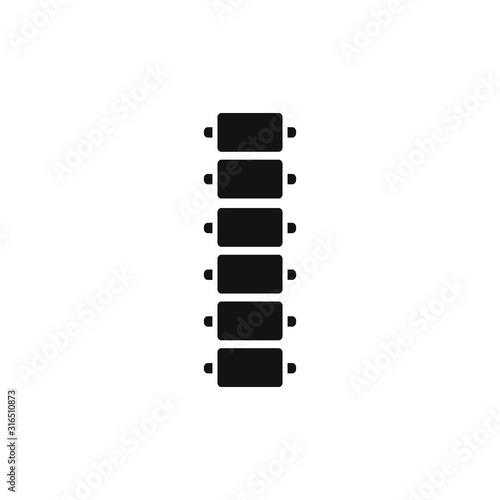 vector spine bones anatomy icon