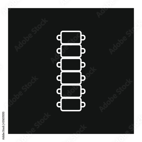 vector spine bones anatomy icon