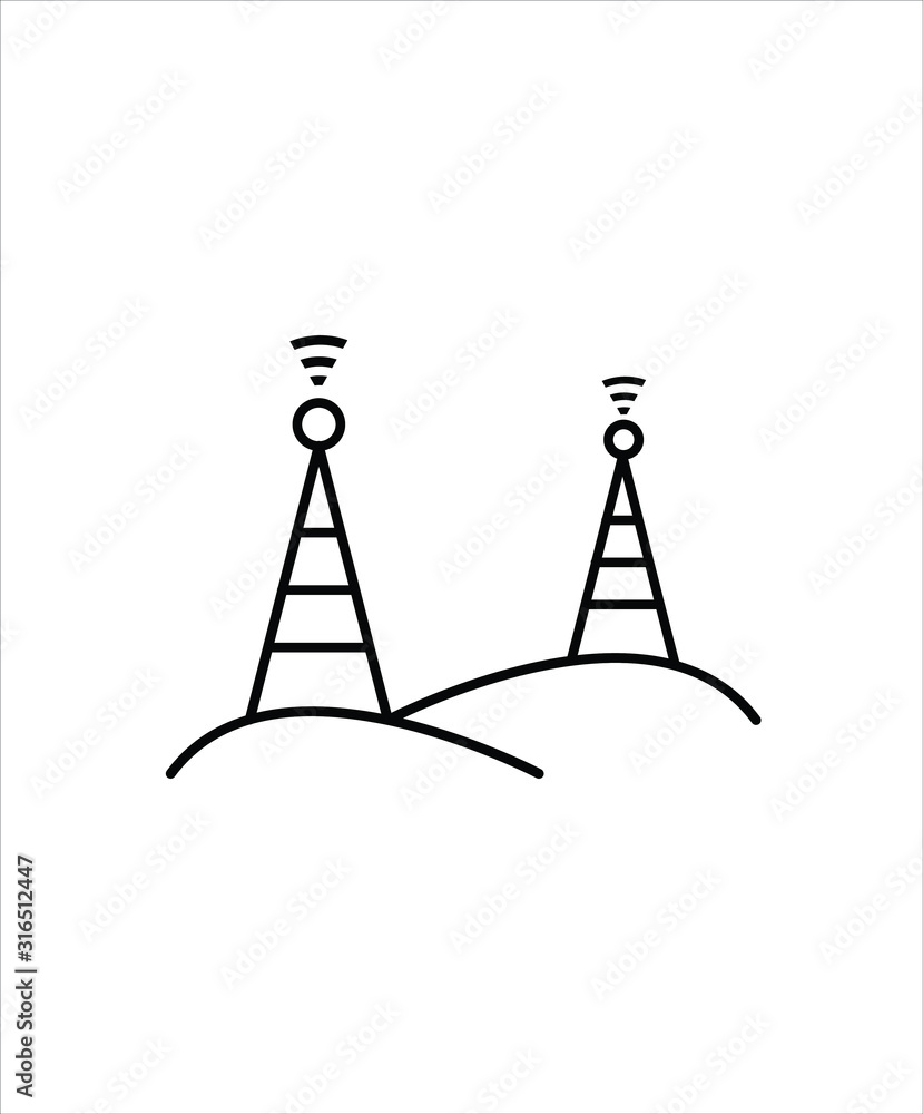 power line icon,vector best flat line icon. power line icon,vector best flat line icon.