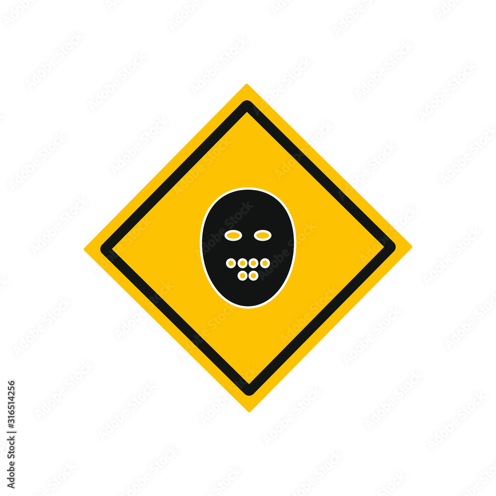 vector icon with shape of halloween mask vector icon with shape of halloween mask
