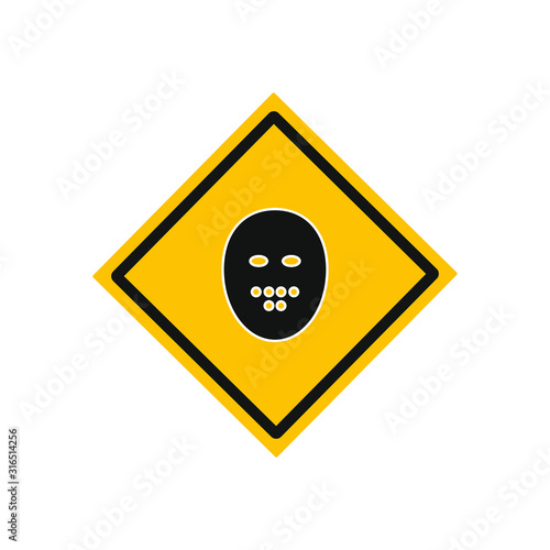 vector icon with shape of halloween mask