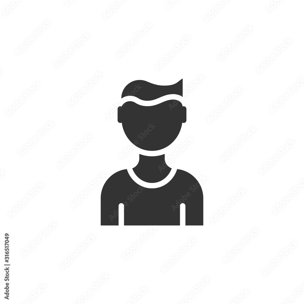 People communication icon in flat style. People vector illustration on white background. Partnership business concept.