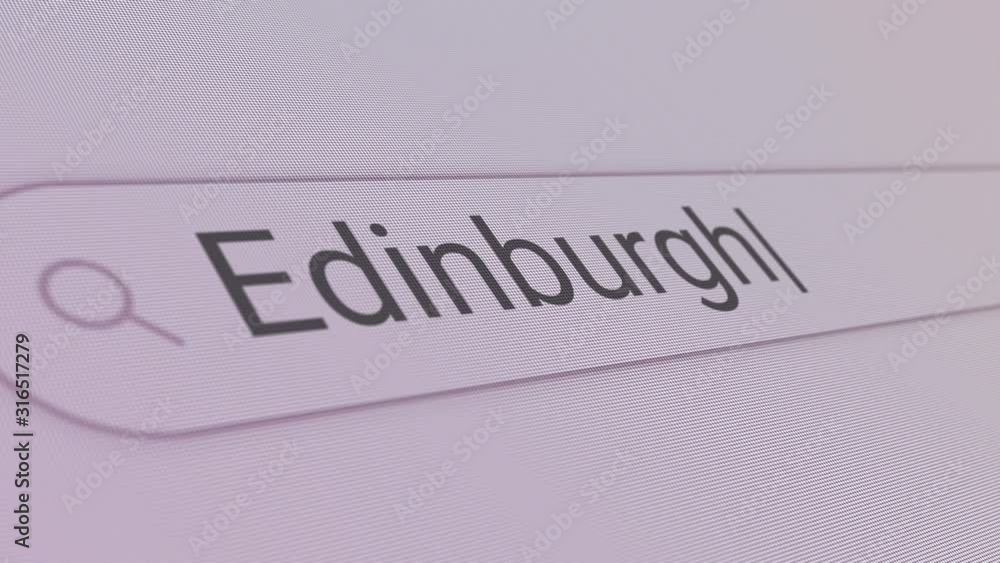 Edinburgh Search Bar Close Up Single Line Typing Text Box Layout Web Database Browser Engine Concept Edinburgh Search Bar Close Up Single Line Typing Text Box Layout Web Database Browser Engine Concept