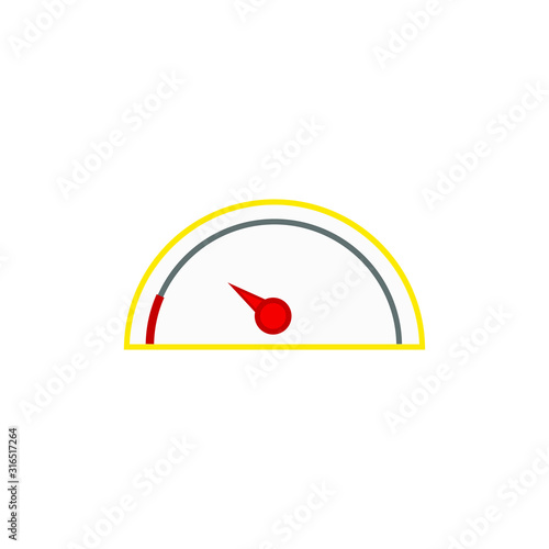 vector icon with fuel meter shape