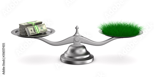 ecology on white background...