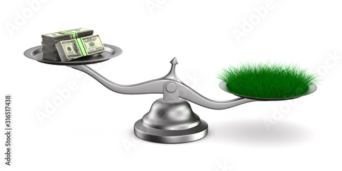 ecology on white background...