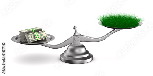 ecology on white background...