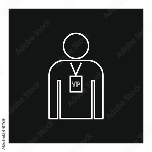 vip person shaped vector icon