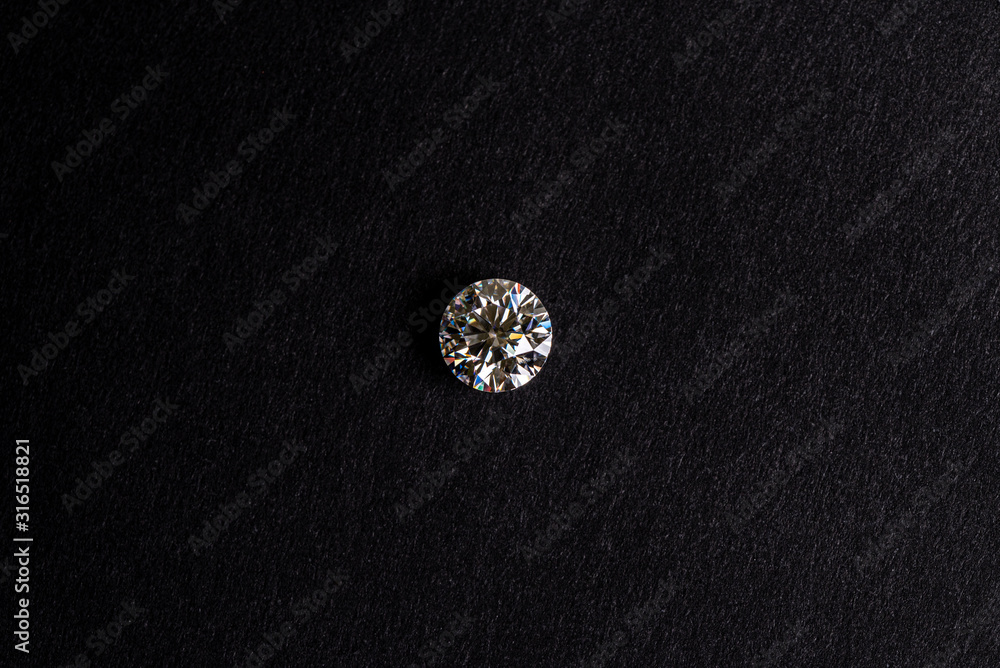 Diamond on Black Background Diamond on Black Background