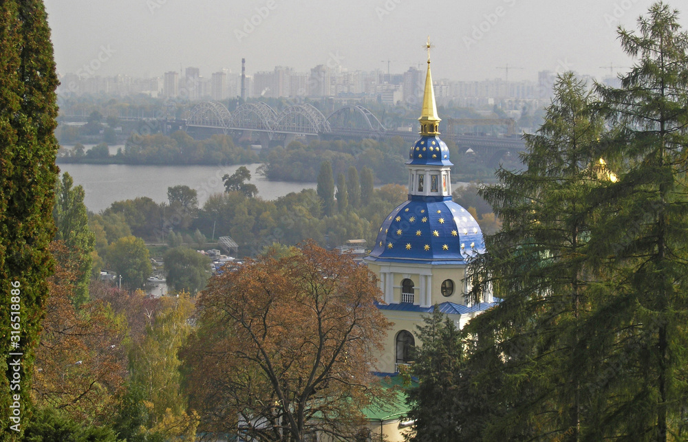 The bell tower of the Kiev-Vydubytsky Monastery