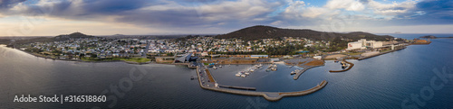 Aerial view of the West Australian town of Albany, an important shipping port and the oldest colonial settlement in WA