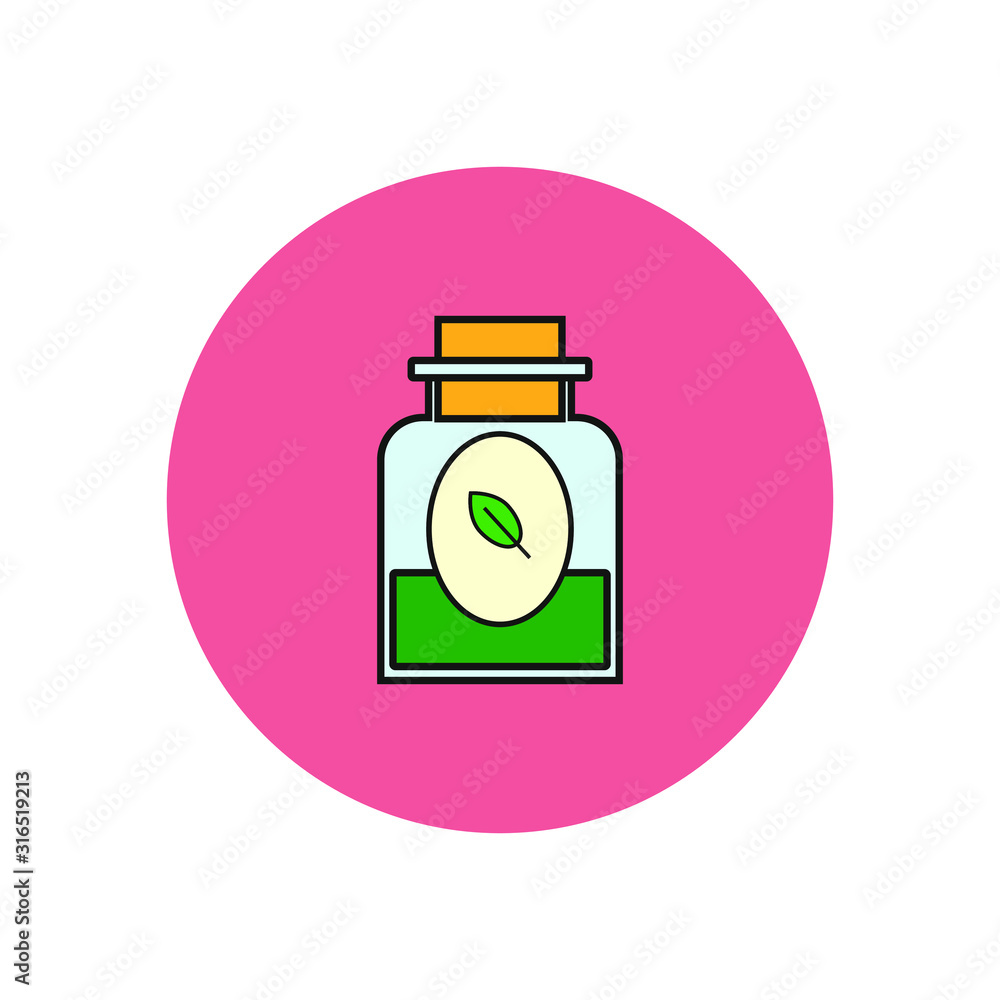 vector icon with natural medicine form vector icon with natural medicine form