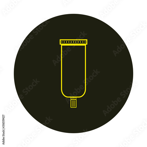 vector icon with natural pomade shape