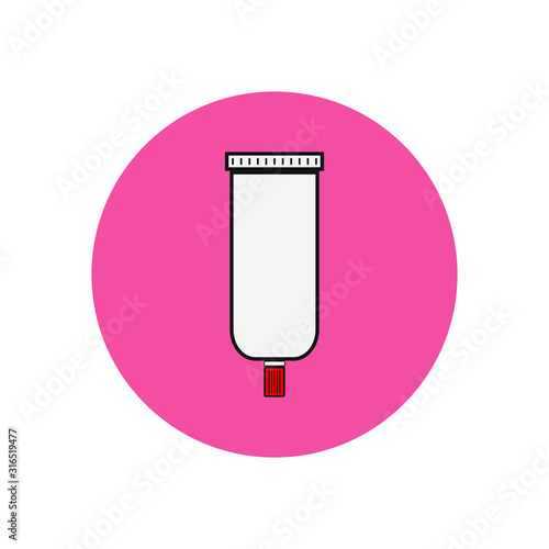 vector icon with natural pomade shape