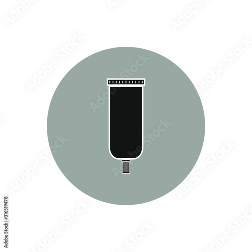 vector icon with natural pomade shape