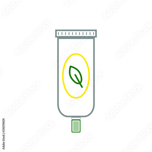 vector icon with natural pomade shape