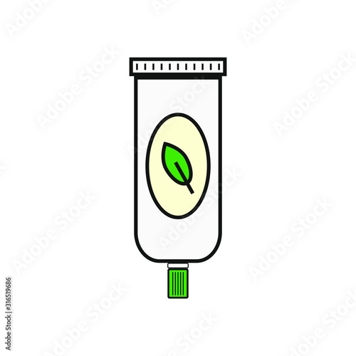 vector icon with natural pomade shape