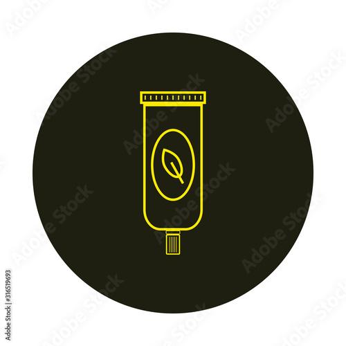 vector icon with natural pomade shape