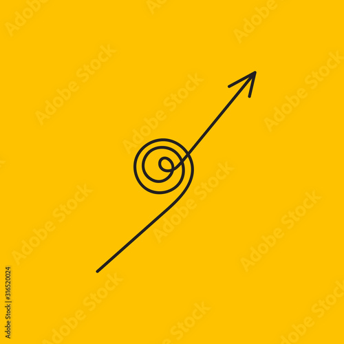 Spiral up arrow