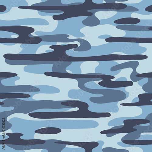 Camouflage Seamless Pattern. Vector Military Background