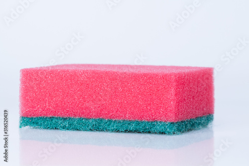 Red dish washing sponge
