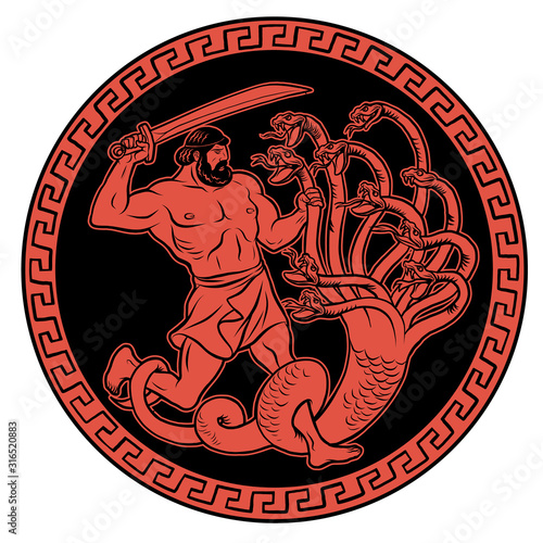 Lernaean Hydra. 12 Labours of Hercules Heracles