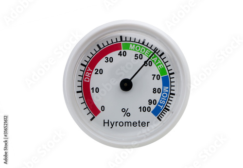 Принти на полотні Hydrometer isolated on white, instrument for measuring the density of liquids