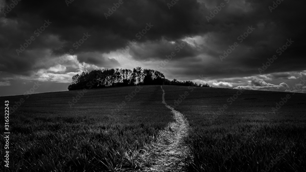 Fototapeta premium Stormy Above The Hill