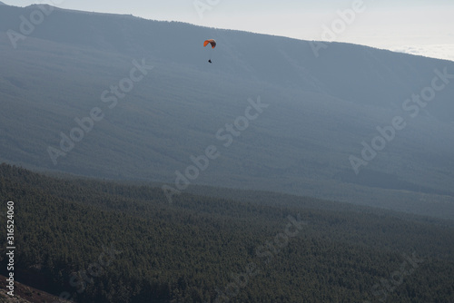 paragliding in mountains