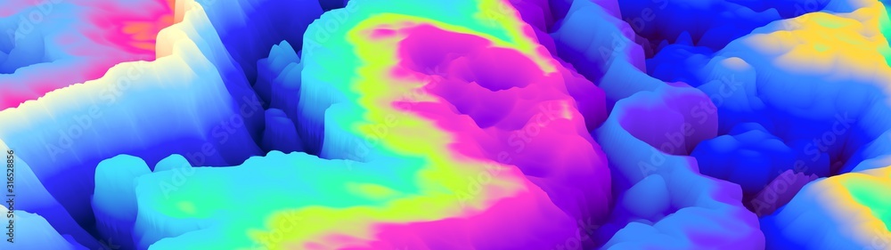 Web page header. 3d illustration for website homepage design. Abstract trendy banner background. Color explosion. Multicolor glow. Futuristic neon glow. Web page header. 3d illustration for website homepage design. Abstract trendy banner background. Color explosion. Multicolor glow. Futuristic neon glow.