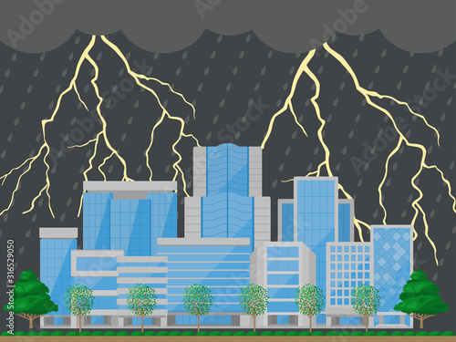 雷雨のイラスト