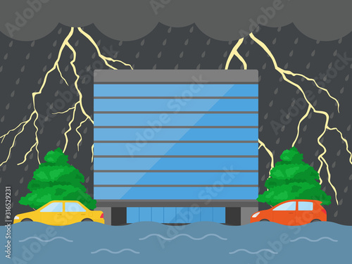 雷雨のイラスト