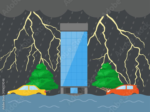 雷雨のイラスト