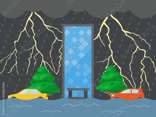 雷雨のイラスト