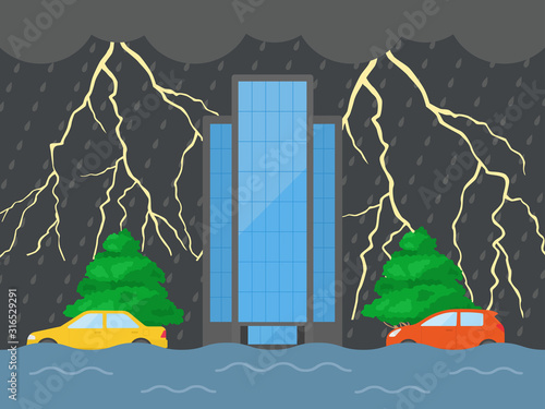 雷雨のイラスト