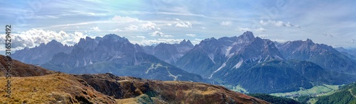 Dolomiten Aussicht vom Helm-Hornischegg nach Süden