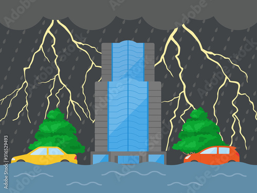 雷雨のイラスト