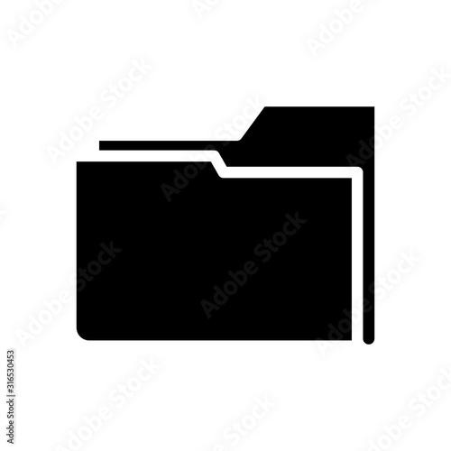 File folder icon vector simple design